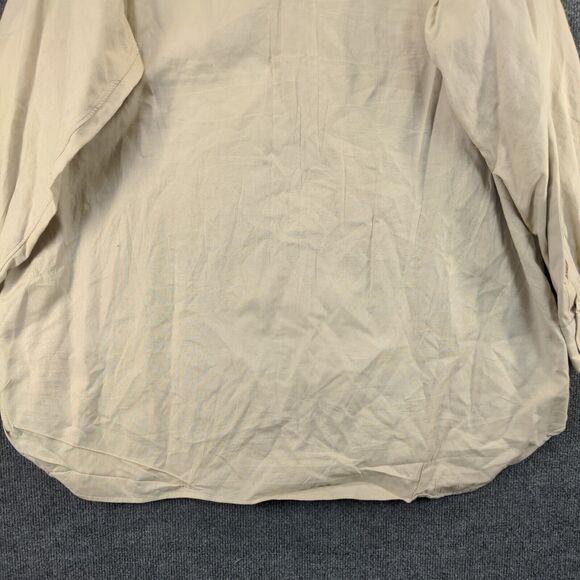 Gitman Bros. For Rochester Dress Shirt Mens 18.5-36 Tall Long Sleeve Tan Cotton - Picture 10 of 16